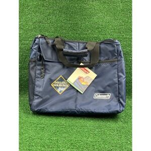VTG Coleman Insulated Large Soft Cooler Bag Zippered Pockets Blue NWT